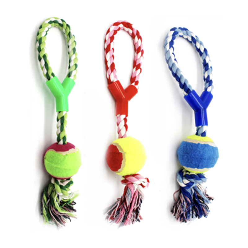 Y-Cotton Rope Tennis Pet Dog Toys