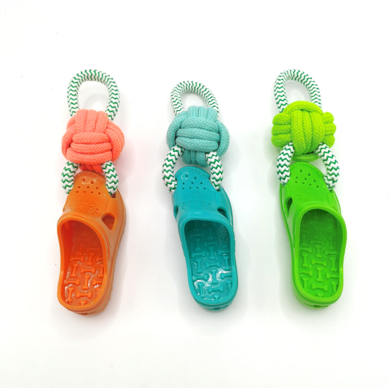   Squeaking TPR Shoe Rope Pet Toy
