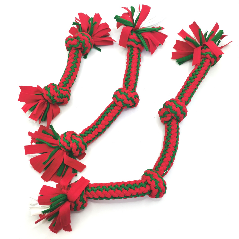 Christmas Colors Rope Dog Toy 