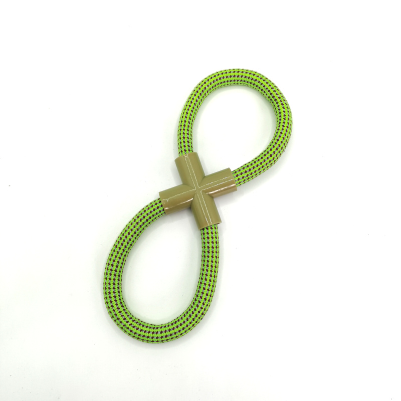 Colorful Digital 8 model Cotton Rope Pet Toy 