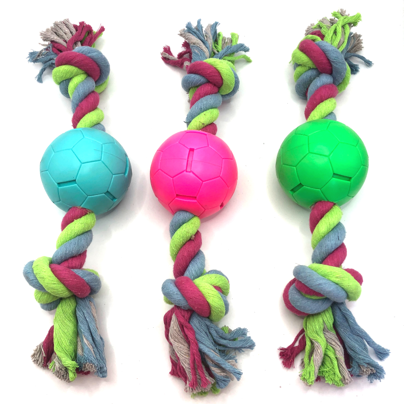 Rope Knotted Football Dog Toy