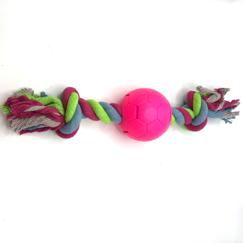 Rope Knotted Football Dog Toy