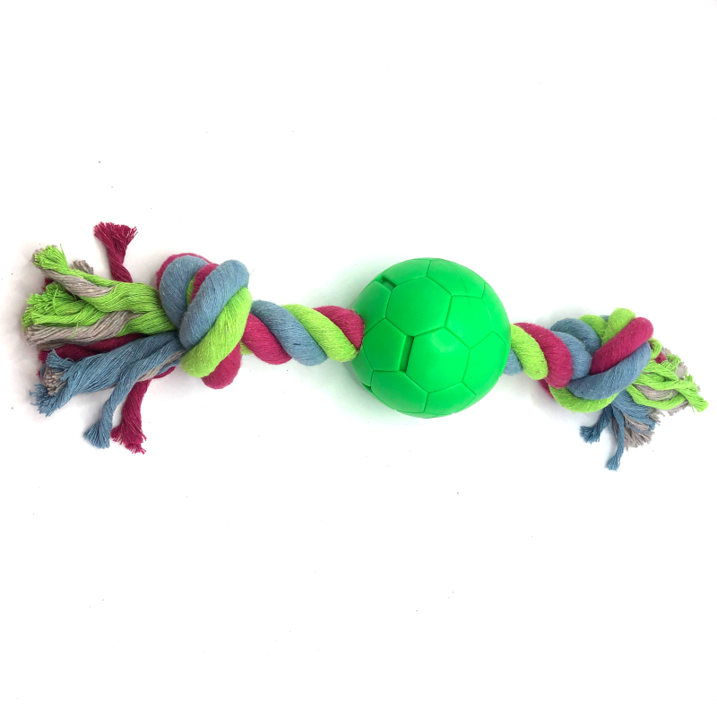 Rope Knotted Football Dog Toy