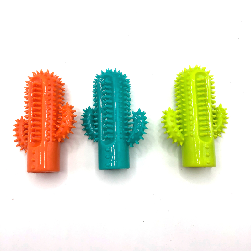 Plastic Cactus Teeth Cleaning Chewing Dog Toys