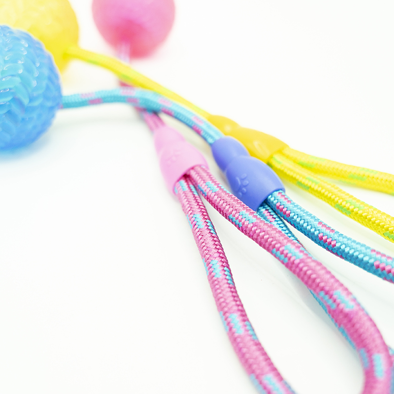 Plastic Ball Cotton Rope Dog Toy